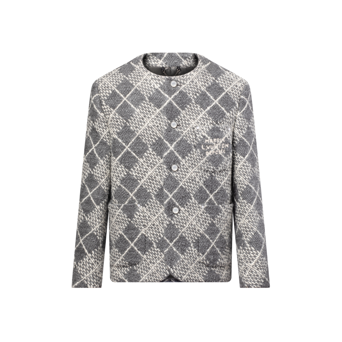 jimmy【新品】LOUIS VUITTON 100％カシミア シングルブ Chic Collarless Wool Jacket - Ready to Wear | LOUIS VUITTON